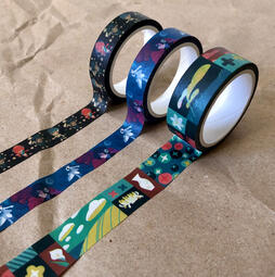 Washi tapes - by Léa Rey-Mauzaize, Lookforthehunter, Nukedav, Rollround and Cursivepractice